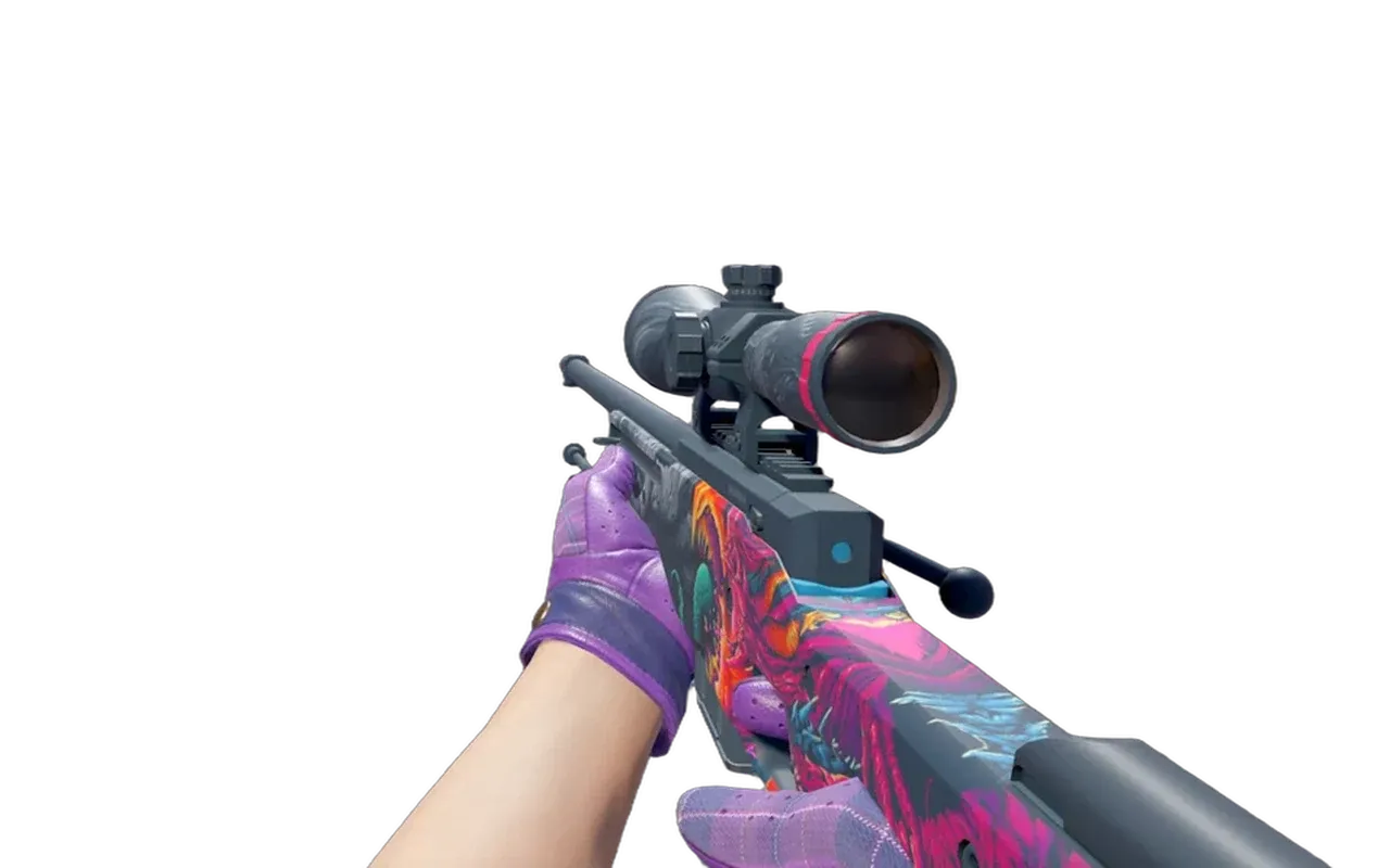 AWP Hyper Beast with Imperial Plaid Driver Gloves CS2 skin combo