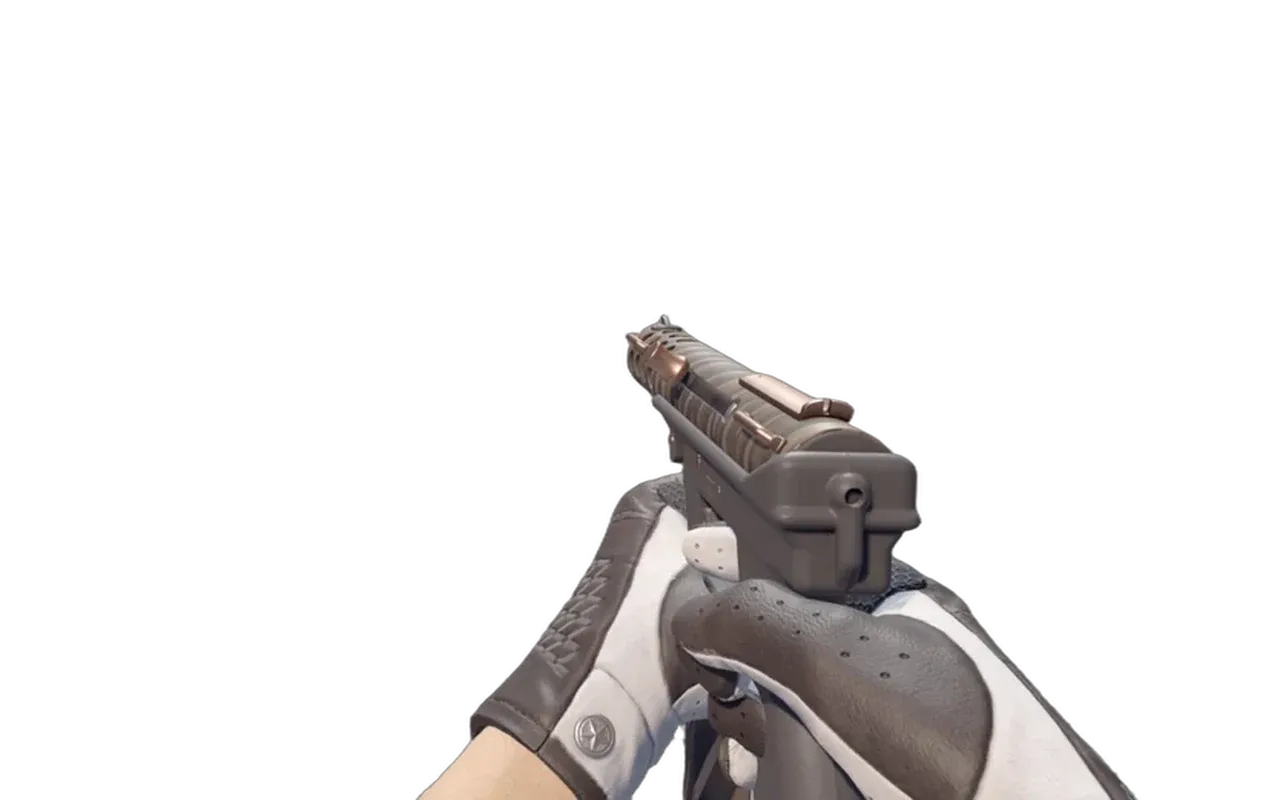 Tec-9 Tiger Stencil with Black Tie Driver Gloves CS2 skin combo