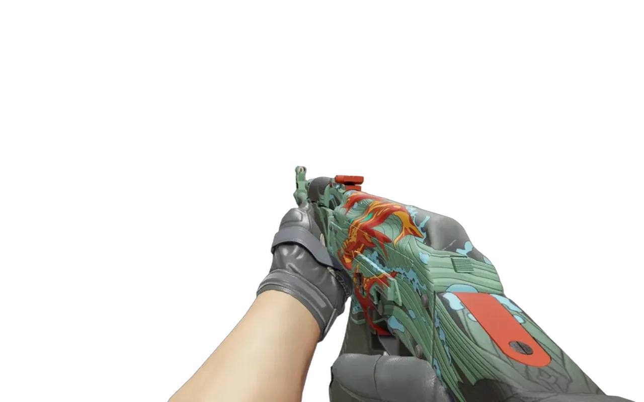 AK-47 Aquamarine Revenge with Eclipse Moto Gloves CS2 skin combo
