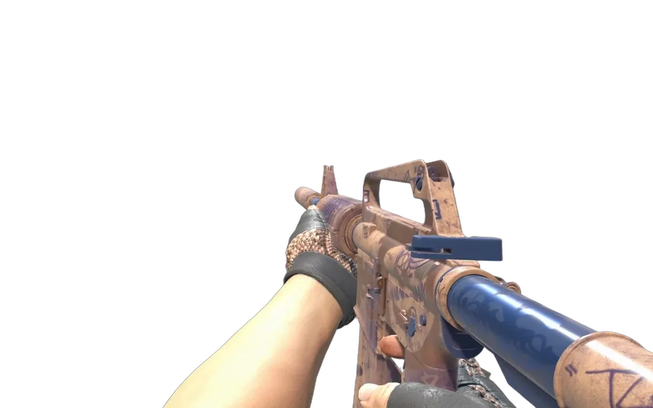 M4A1-S Wash me plz with Snakebite Bloodhound Gloves CS2 skin combo