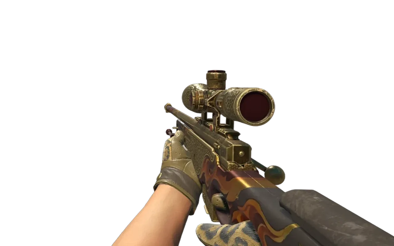 AWP Sovereign Flame with Queen Jaguar Driver Gloves CS2 skin combo