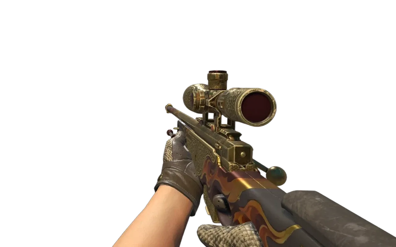 AWP Sovereign Flame with Diamondback Driver Gloves CS2 skin combo