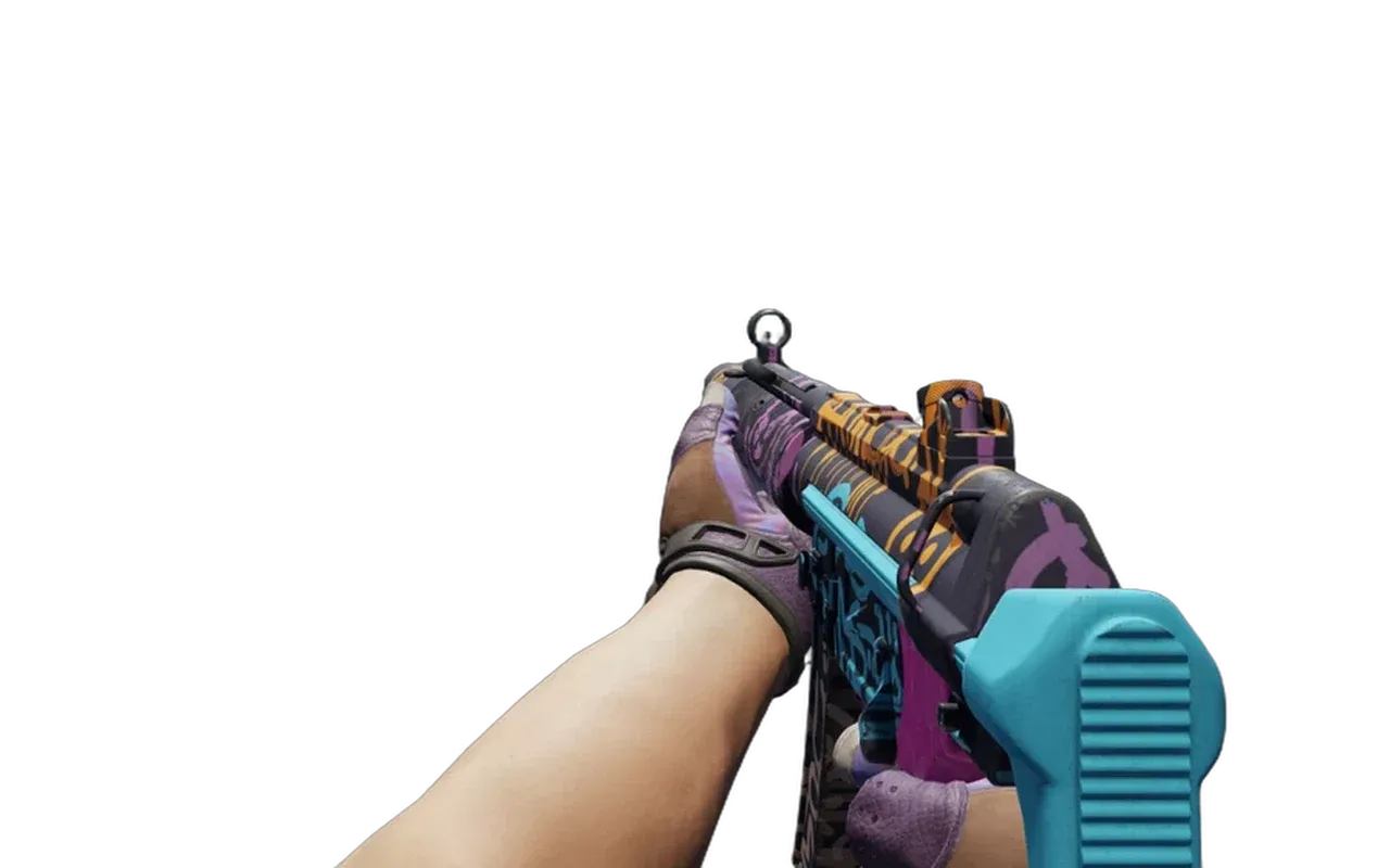 MP5-SD Neon Squeezer with Imperial Plaid Driver Gloves CS2 skin combo