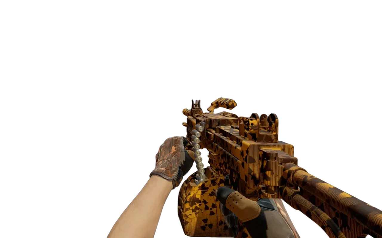 Negev Nuclear Waste with Big Game Sport Gloves CS2 skin combo