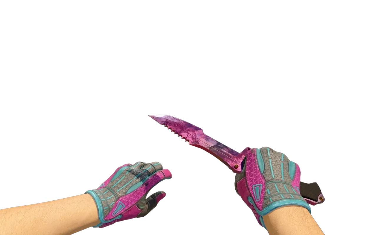 Huntsman Knife Doppler Phase 2 with Vice Sport Gloves CS2 skin combo