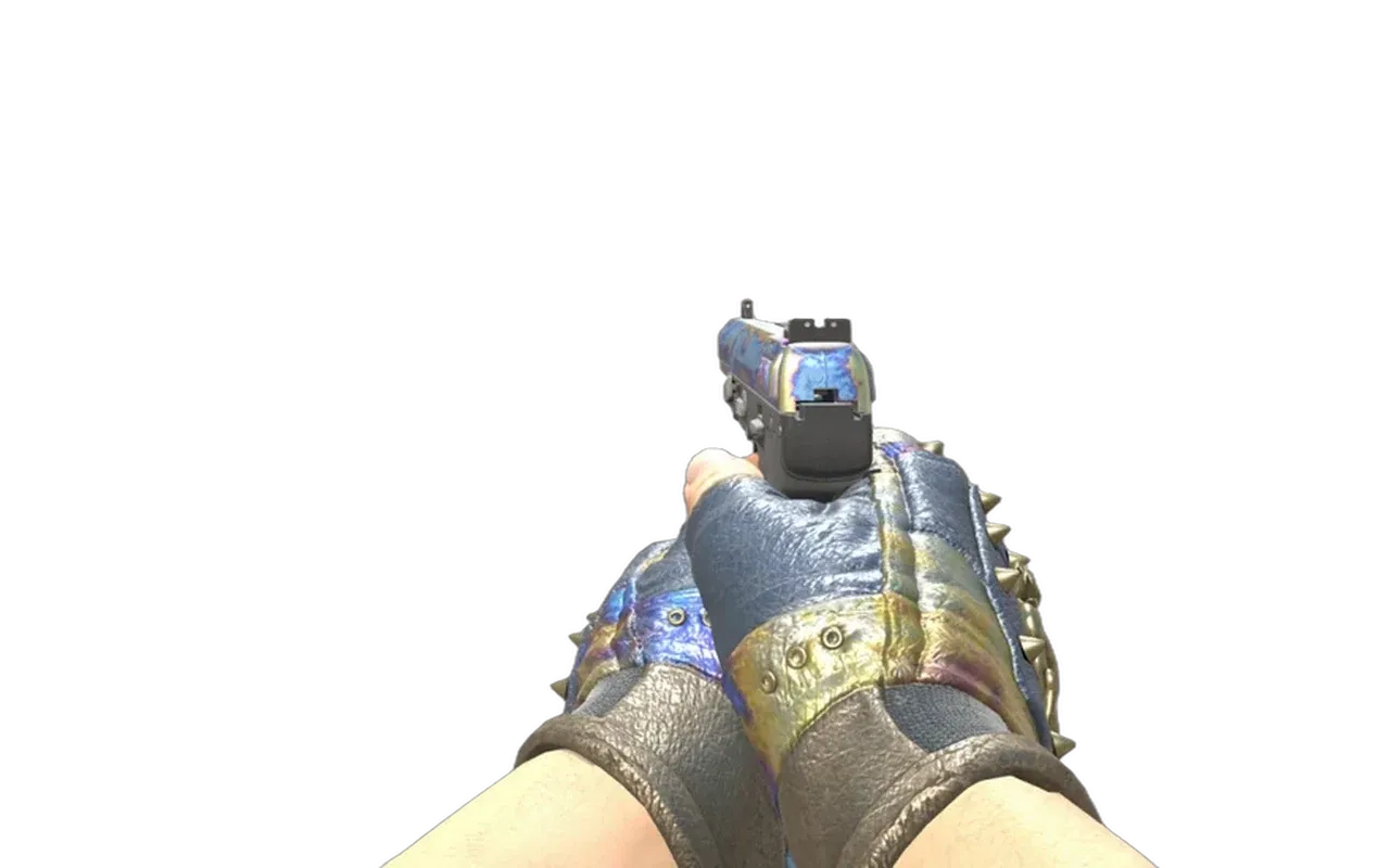 Five-SeveN Heat Treated with Case Hardened Hydra Gloves CS2 skin combo