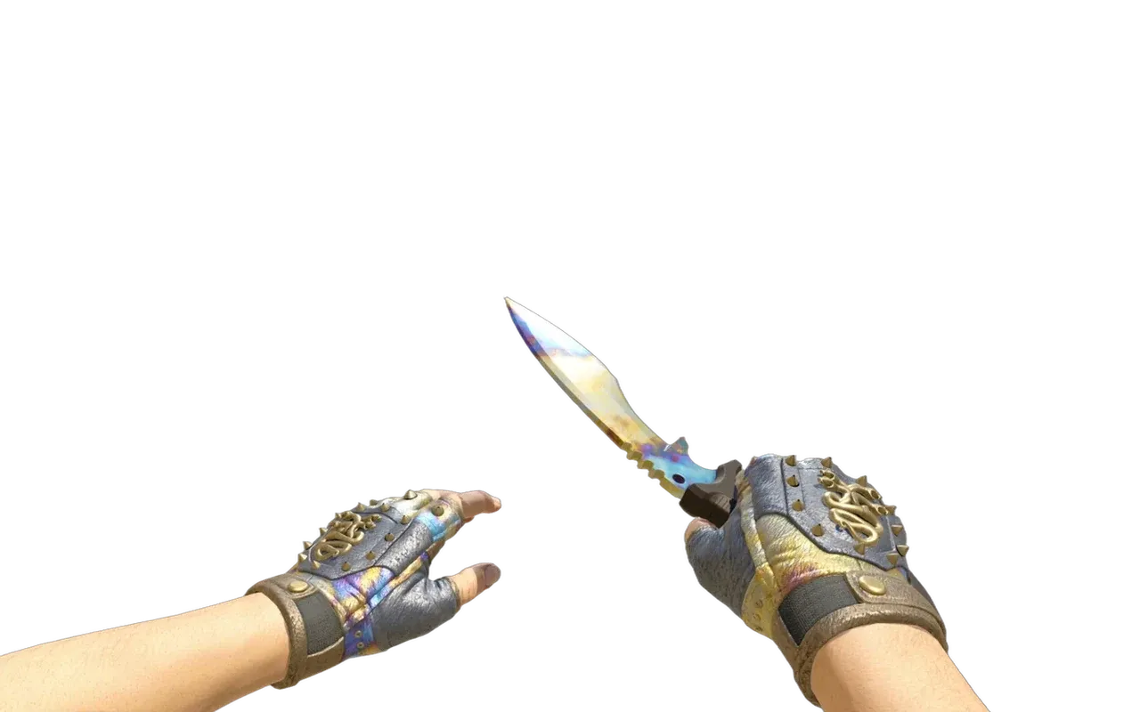Kukri Knife Case Hardened with Case Hardened Hydra Gloves CS2 skin combo