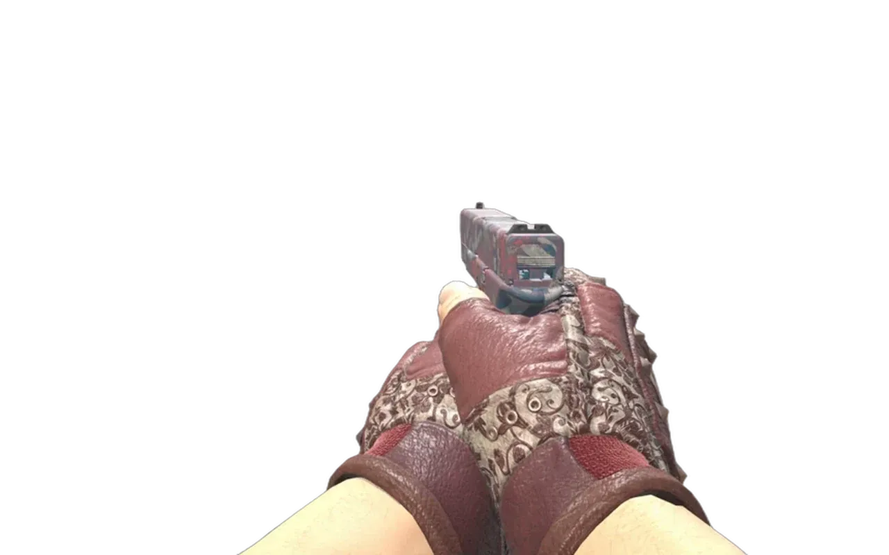 Glock-18 Teal Graf with Needle Point Broken Fang Gloves CS2 skin combo