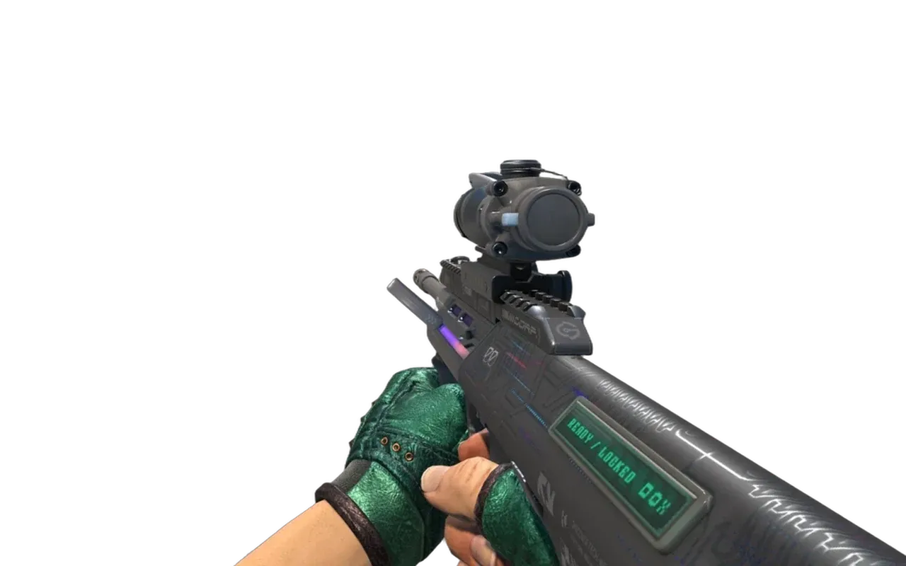AUG Signal Scanner with Jade Broken Fang Gloves CS2 skin combo