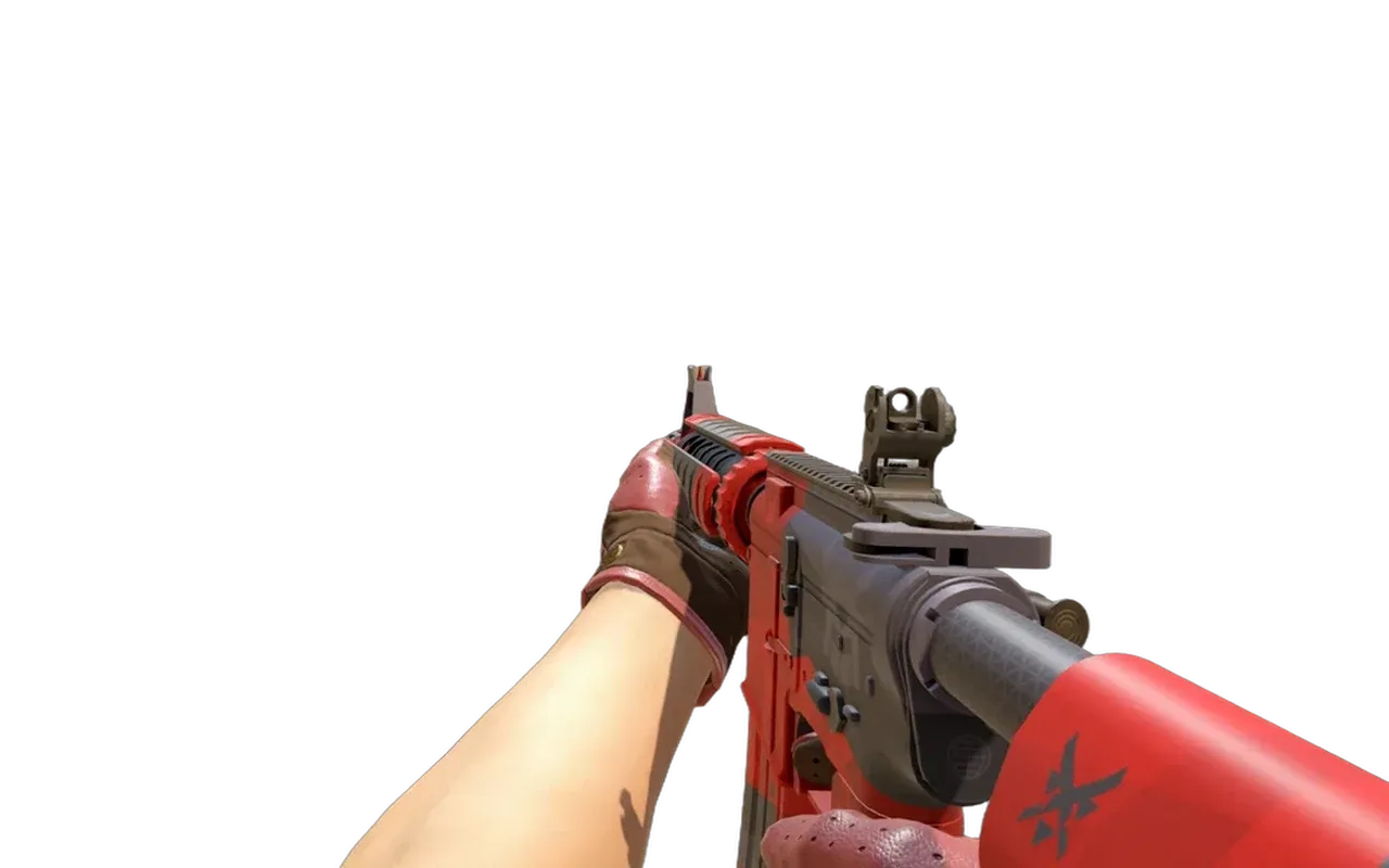 M4A4 Evil Daimyo with Crimson Weave Driver Gloves CS2 skin combo