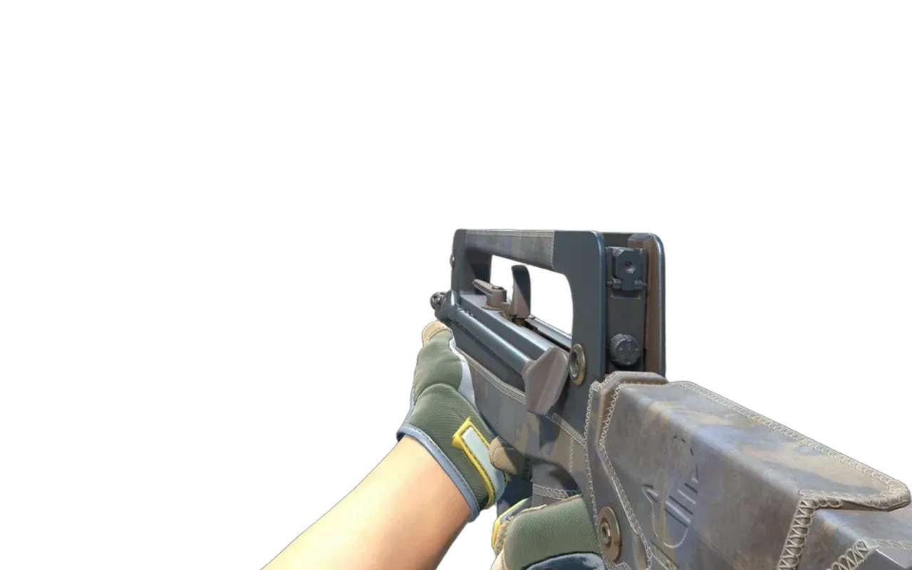FAMAS Half Sleeve with Lt. Commander Specialist Gloves CS2 skin combo