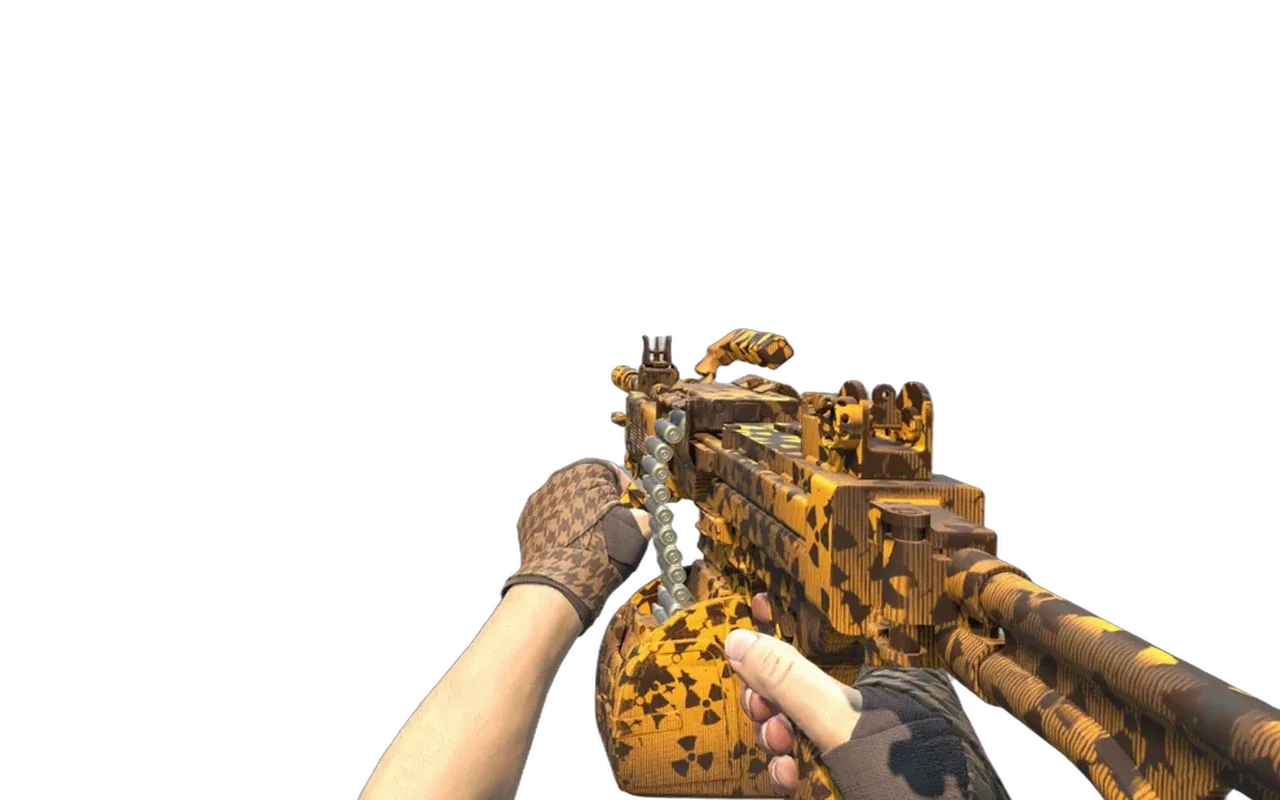 Negev Nuclear Waste with Desert Shamagh Hand Wraps CS2 skin combo