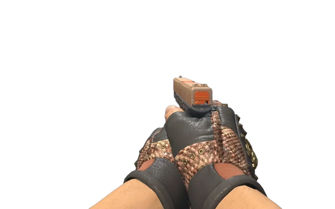 Glock-18 Ifrit Lattice with Snakebite Bloodhound Gloves CS2 skin combo