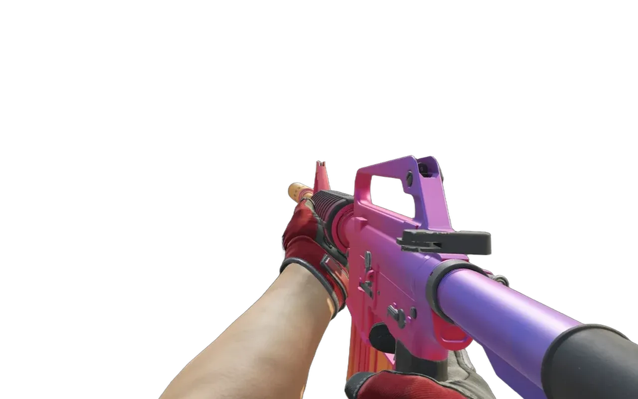M4A1-S Fade with Crimson Web Specialist Gloves CS2 skin combo