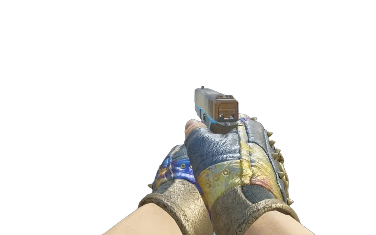 Glock-18 AXIA with Case Hardened Hydra Gloves CS2 skin combo