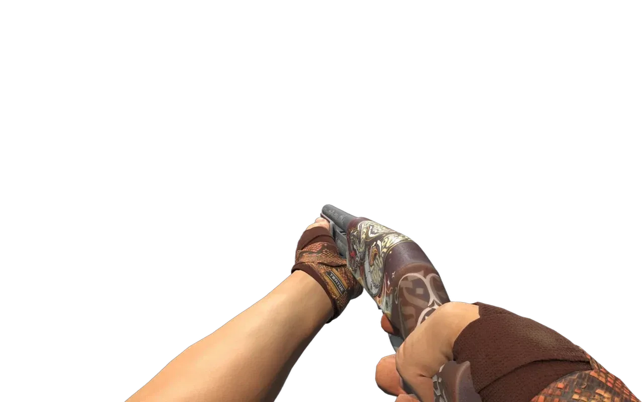 Sawed-Off Lunar Wyrm with Constrictor Hand Wraps CS2 skin combo