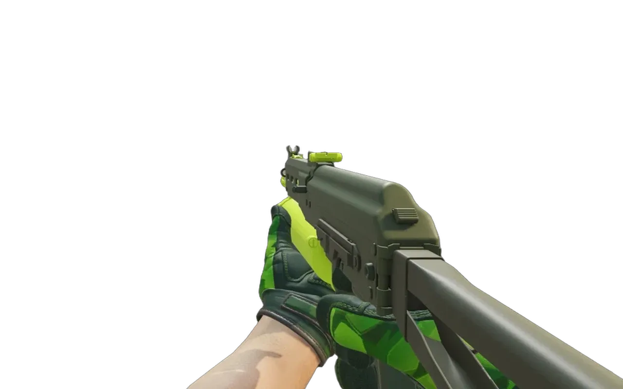 PP-Bizon Chemical Green with Lime Polycam Specialist Gloves CS2 skin combo