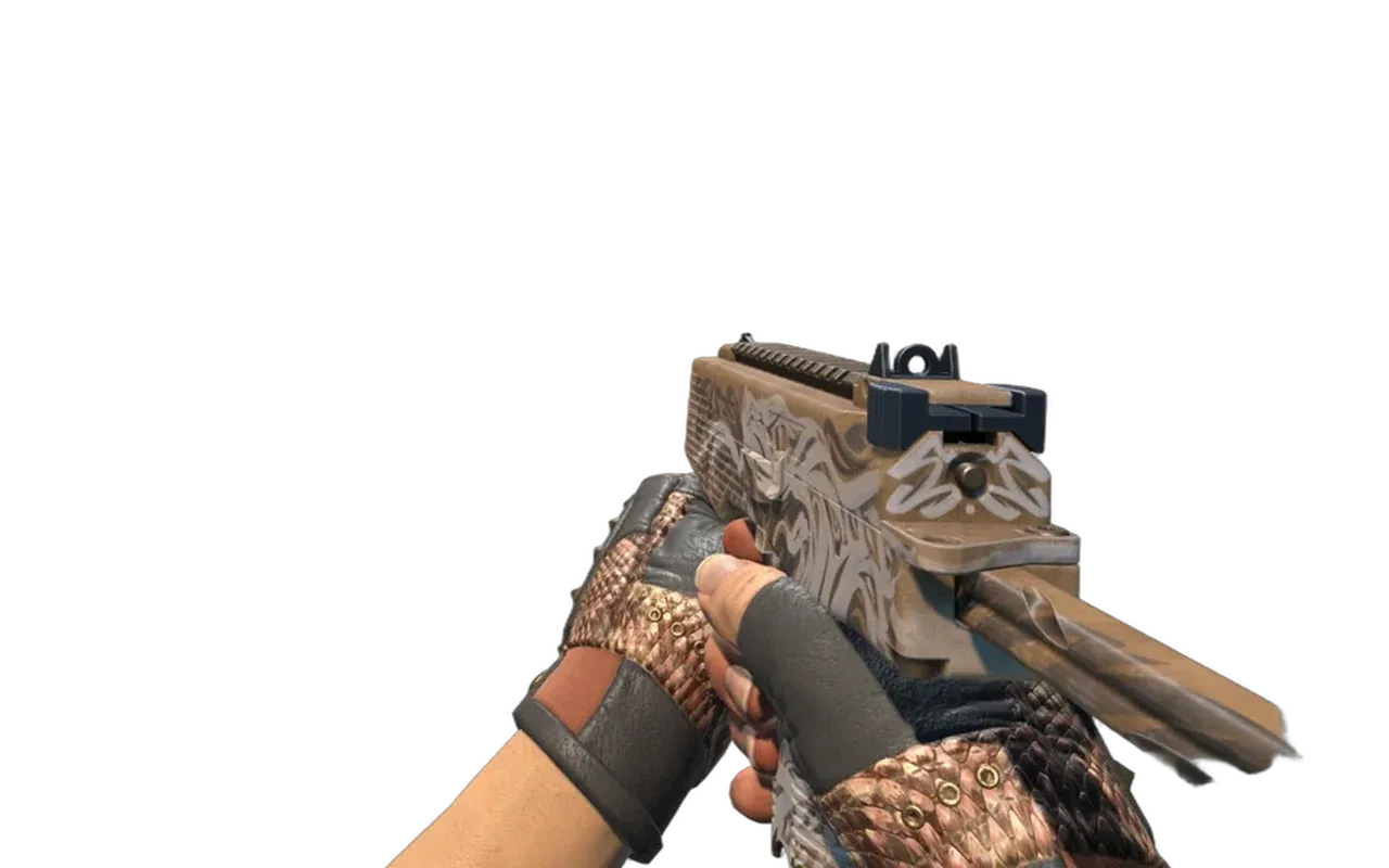 MP9 Dune Asp with Snakebite Bloodhound Gloves CS2 skin combo