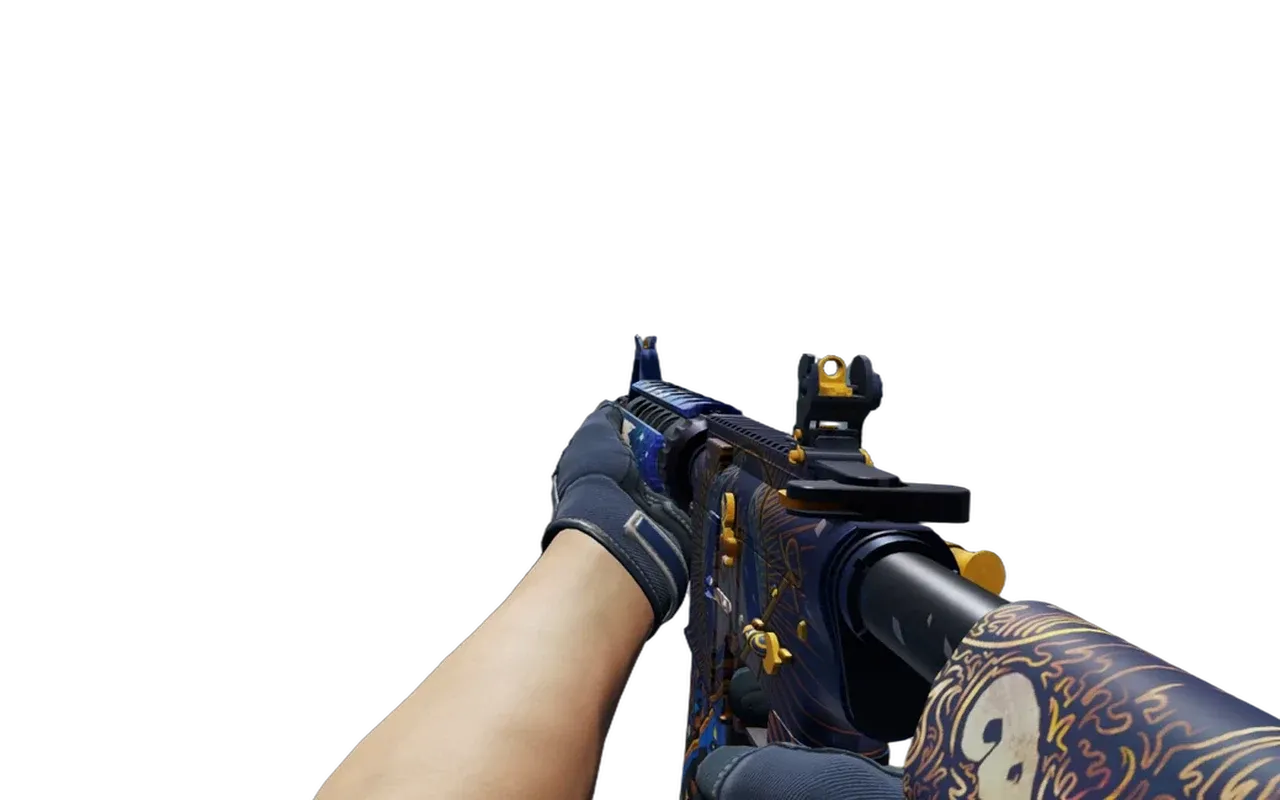 M4A4 The Emperor with Field Agent Specialist Gloves CS2 skin combo