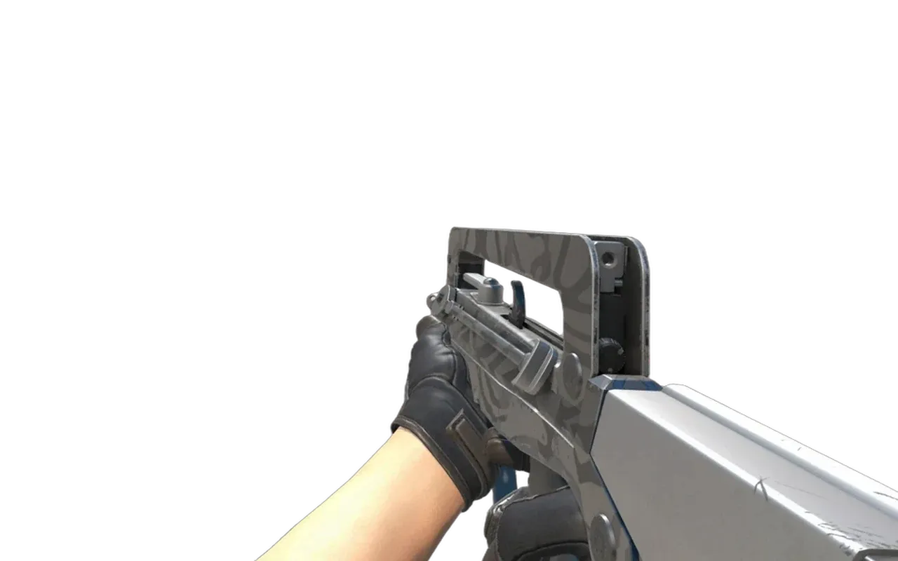 FAMAS Dark Water with Blackbook Specialist Gloves CS2 skin combo