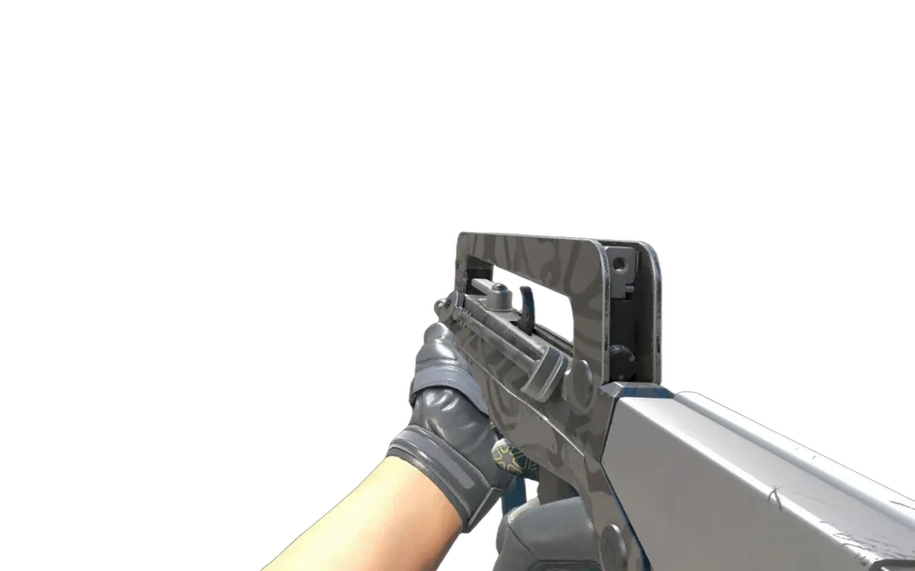 FAMAS Dark Water with Boom! Moto Gloves CS2 skin combo