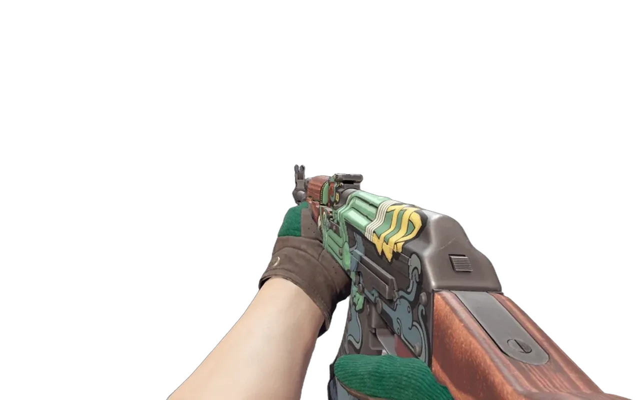 AK-47 Fire Serpent with Hand Sweaters Driver Gloves CS2 skin combo