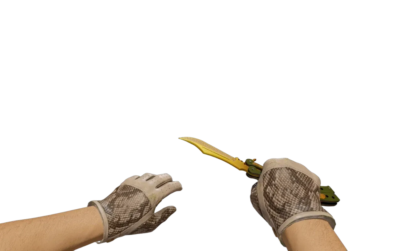Butterfly Knife Lore with King Snake Driver Gloves CS2 skin combo