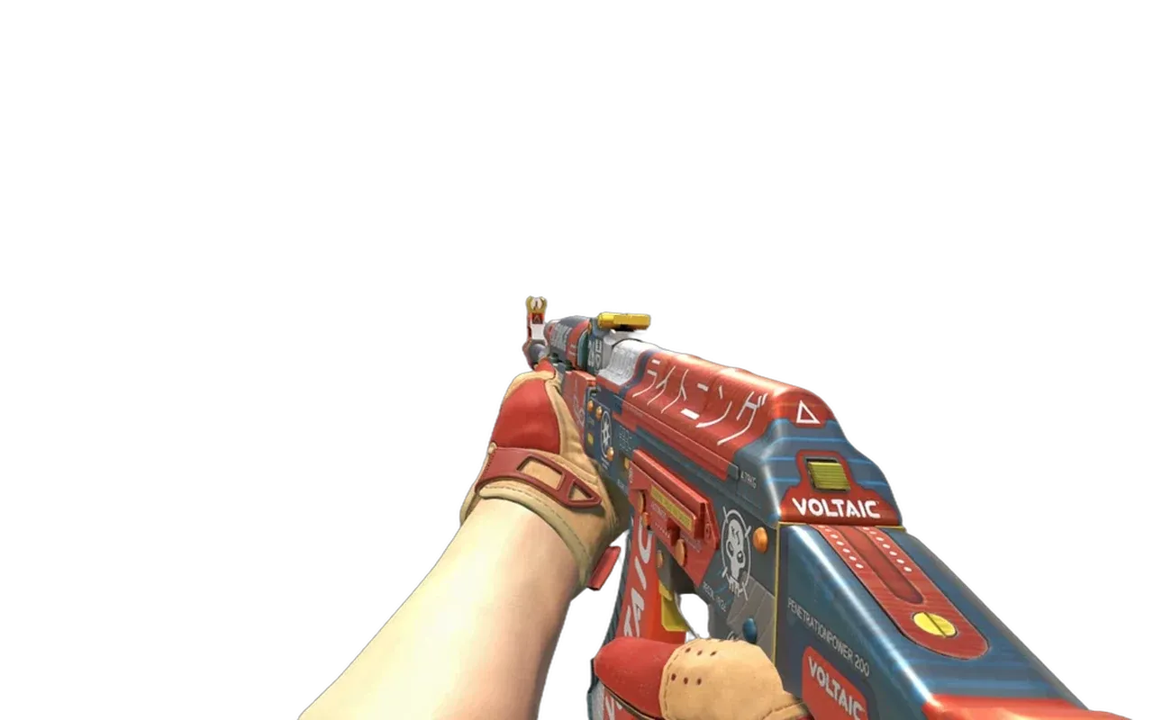 AK-47 Bloodsport with Red Racer Sport Gloves CS2 skin combo