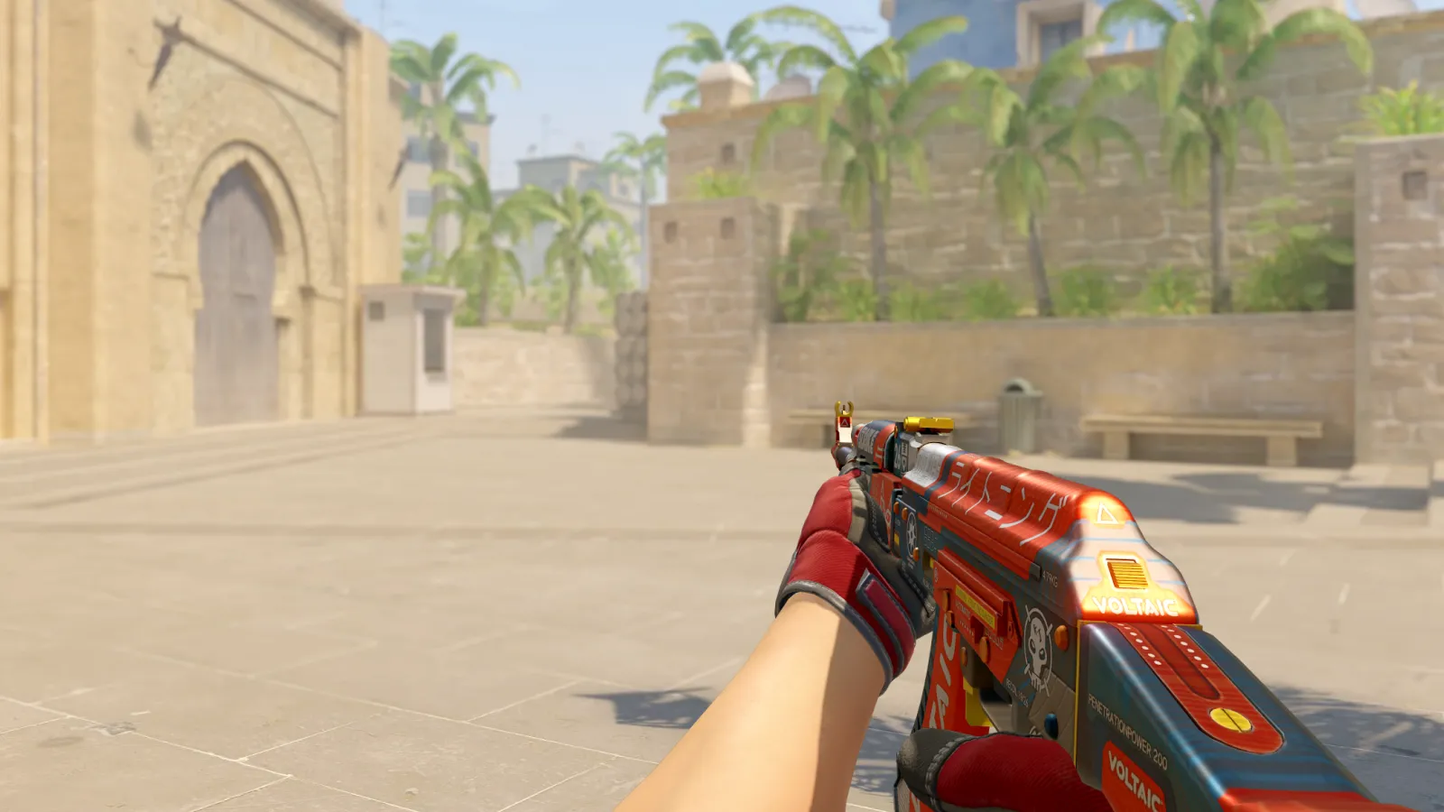 AK-47 Bloodsport Crimson Web Gloves, CS2 skin combo screenshot