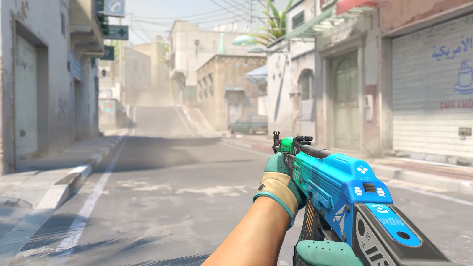 AK-47 Ice Coaled Brocade Flowers Gloves, CS2 skin combo screenshot