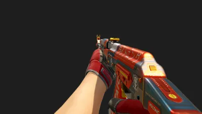 AK-47 Bloodsport Crimson Web Gloves, CS2 skin combo