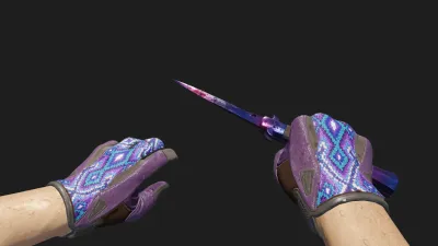 Stiletto Doppler Violet Beadwork Gloves, CS2 skin combo