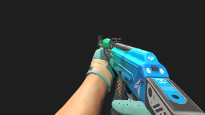 AK-47 Ice Coaled Brocade Flowers Gloves, CS2 skin combo