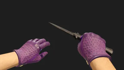 Stiletto Ultraviolet Plum Quill Gloves, CS2 skin combo