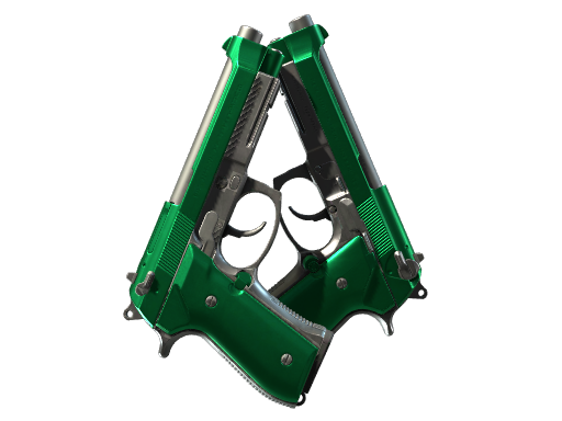 Dual Berettas | Emerald, CS2 Dual Berettas skin